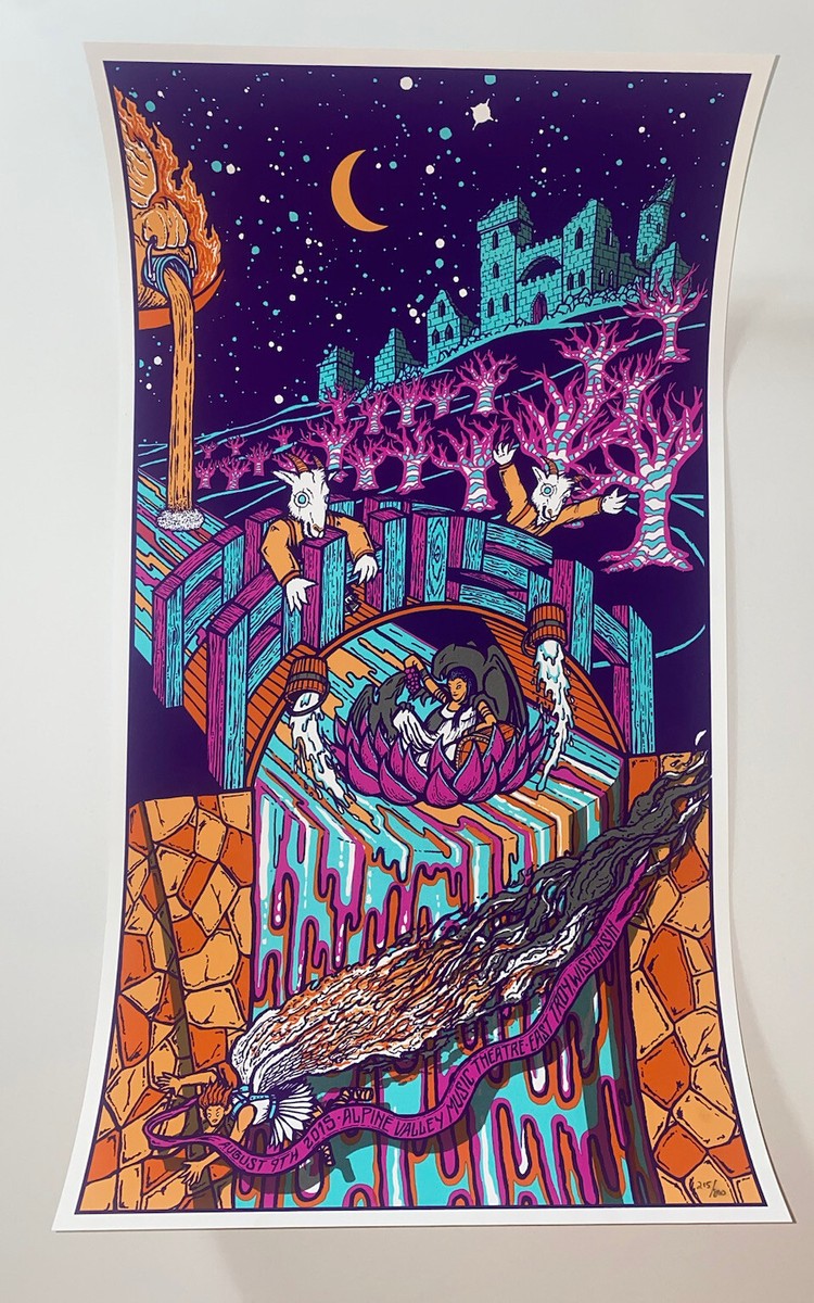 Phish Poster Alpine Valley WI 8/9/15 Silkscreen Numbered X/800