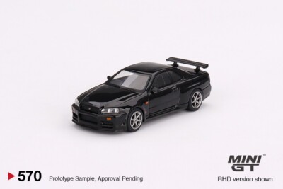 Mini GT 1:64 Nissan Skyline GT-R (R34) V-Spec Black Pearl #570 | eBay