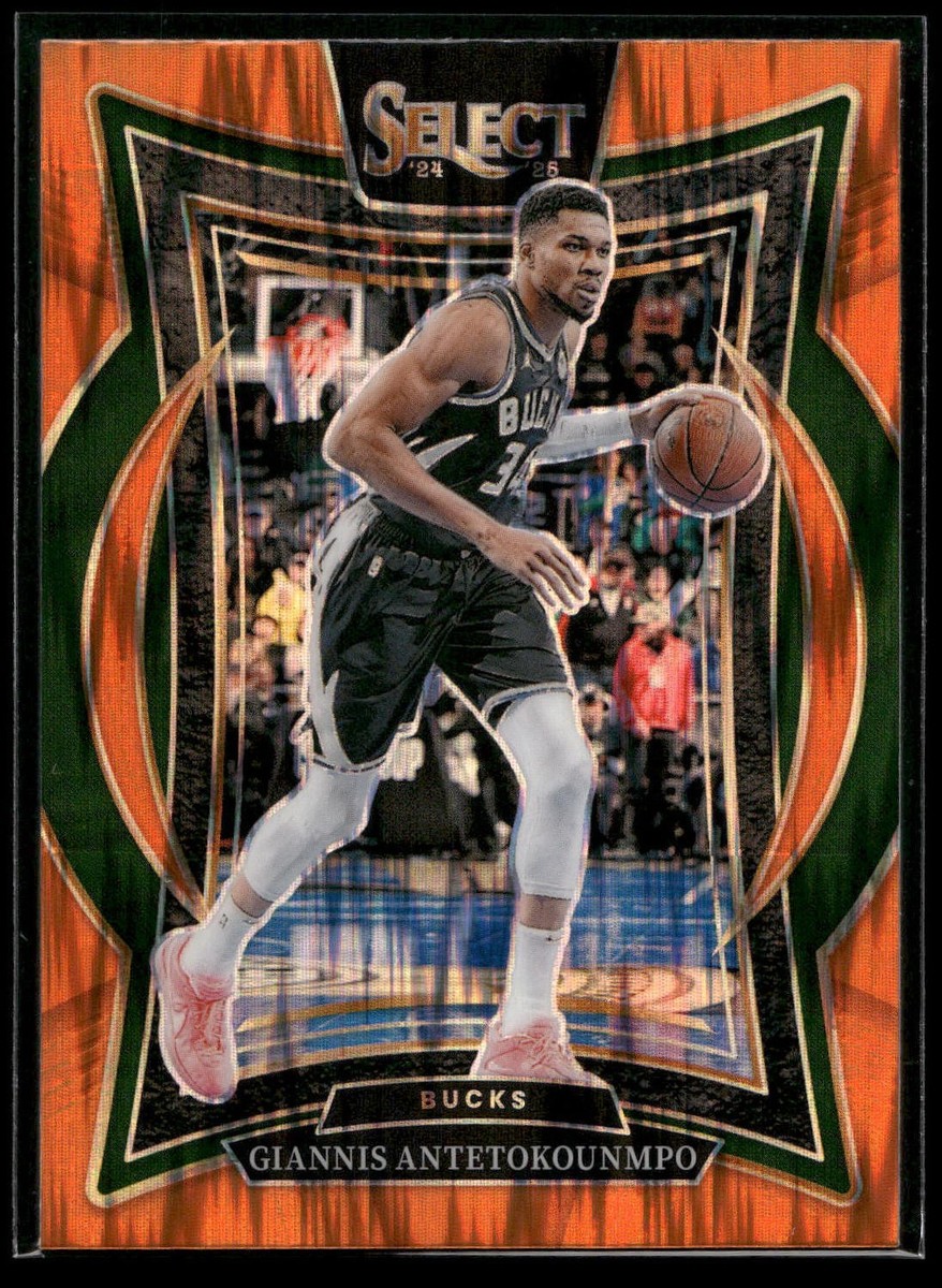 2024-25 Select Giannis Antetokounmpo CONCOURSE ORANGE FLASH PRIZM