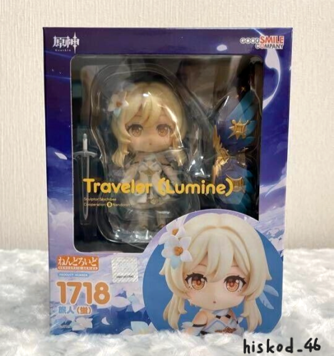 Genshin Impact Nendoroid 1718 Traveler Lumine firefly Figure GOOD