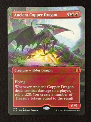 1x MTG Ancient Copper Dragon (Borderless) - Battle for Baldur's