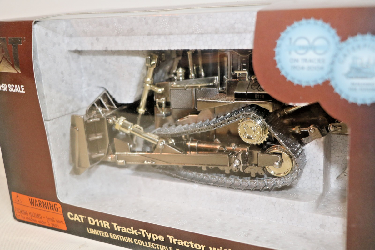 Caterpillar Cat D11r Dozer W/ Metal Tracks - Silver 100 Years