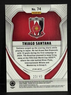 2025 Panini Prizm FIFA Club World Cup Urawa RC Thiago Santana