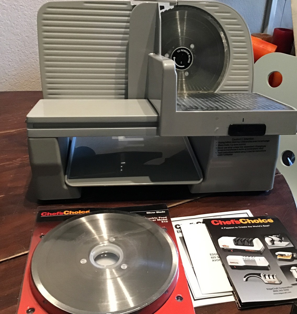 CHEF'S CHOICE ELECTRIC FOOD SLICER MODEL # 609 New Open Box