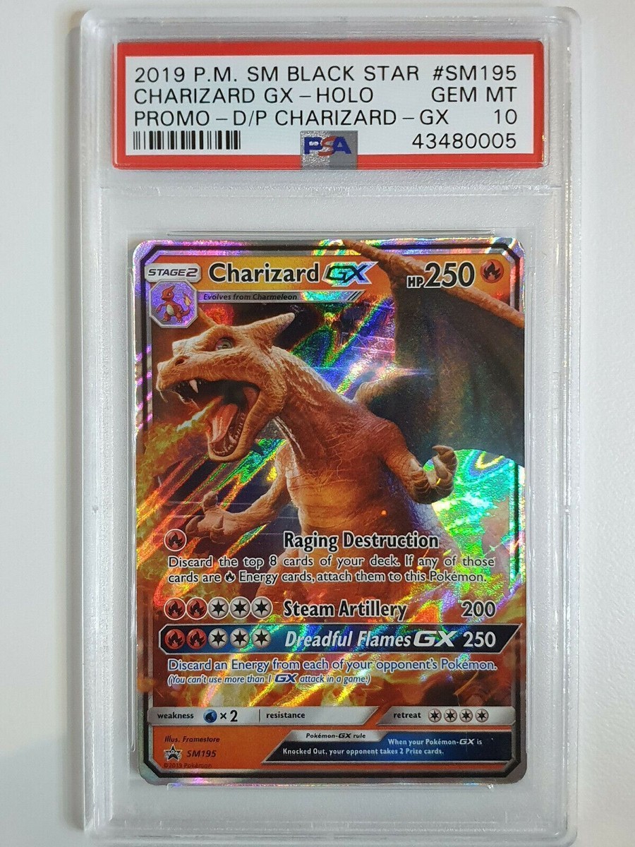 2019 Pokemon Charizard GX HOLO SM195 Black Star Promo Sun & Moon