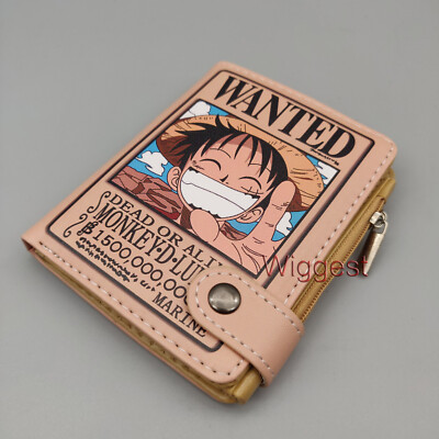 One Piece Monkey D Luffy Wanted Wallet Pirate Leather Cosplay