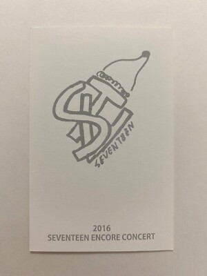 2016 Seventeen Encore Concert Official Photocard Kpop - Now Rare