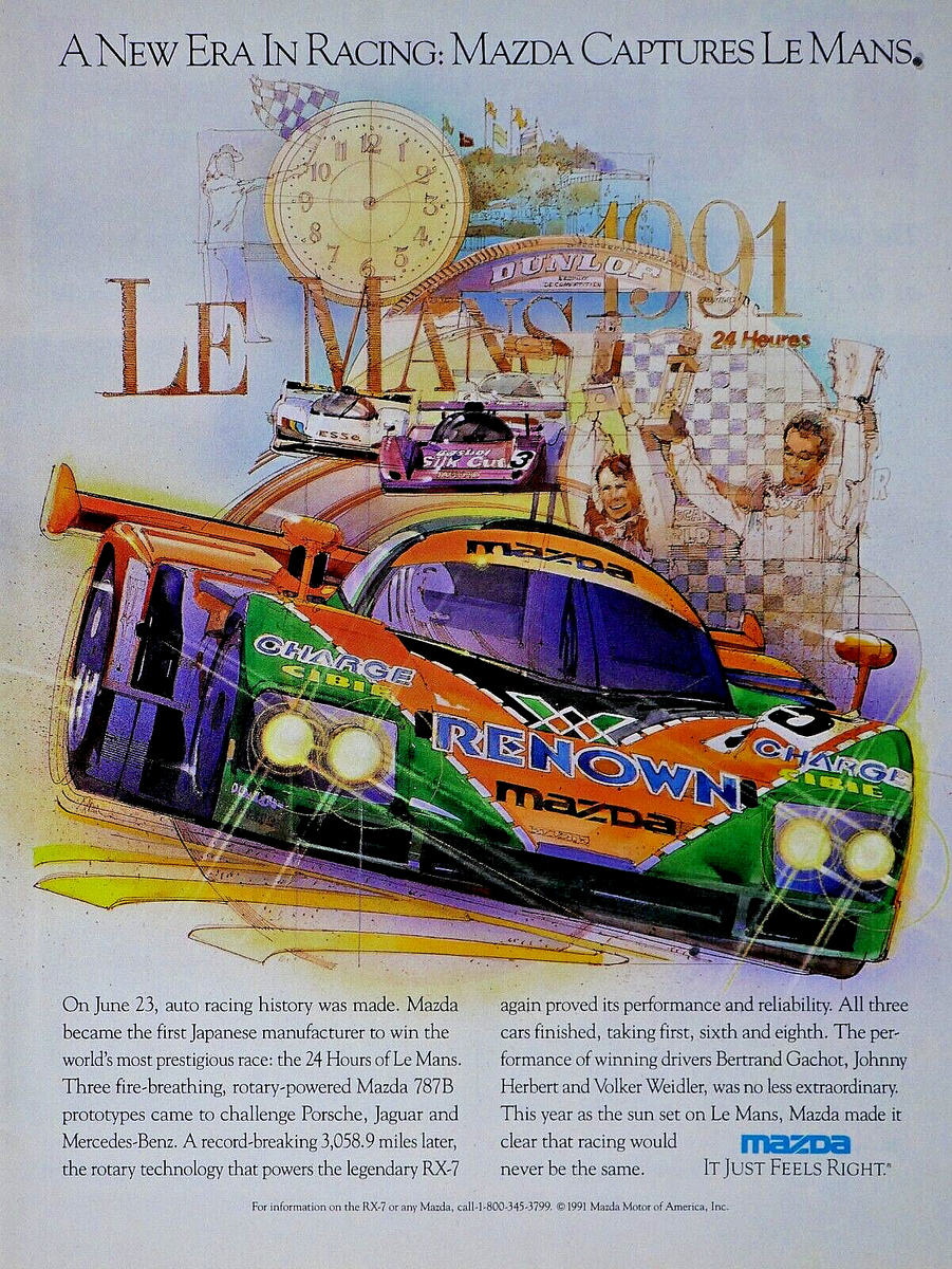 Mazda 787B Wins Le Mans 91 VTG B Gachot J Herbert V Weildler