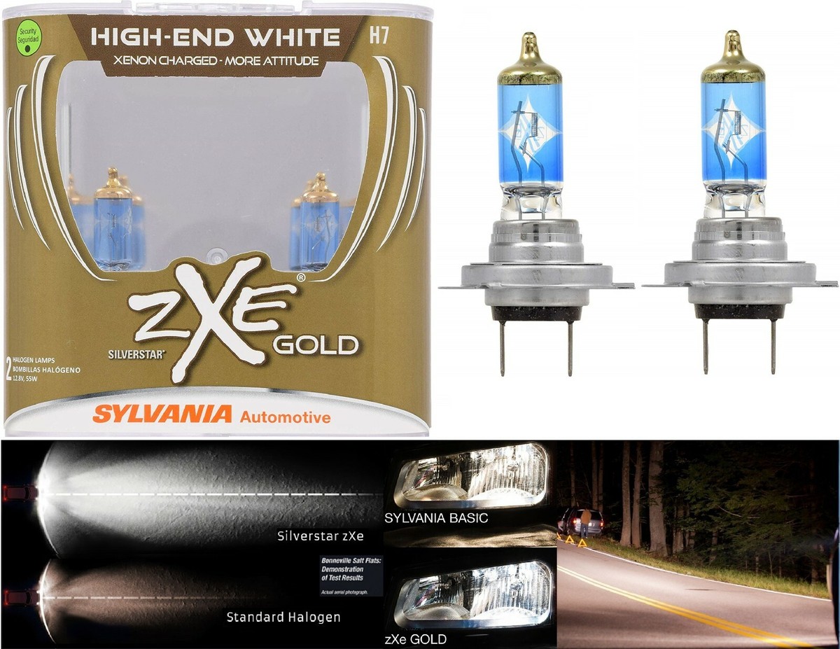 Sylvania Silverstar ZXE Gold H7 55W Two Bulbs Light Turn Corner