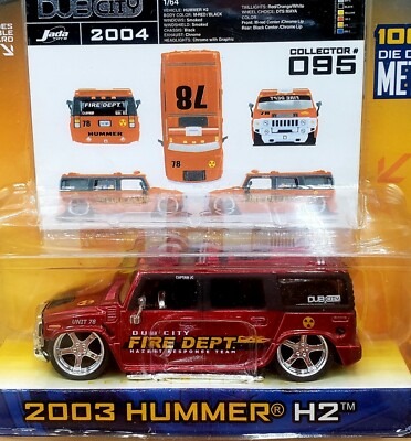 Jada Toys 03 2003 Hummer H2 Dub City Fire Department Detailed