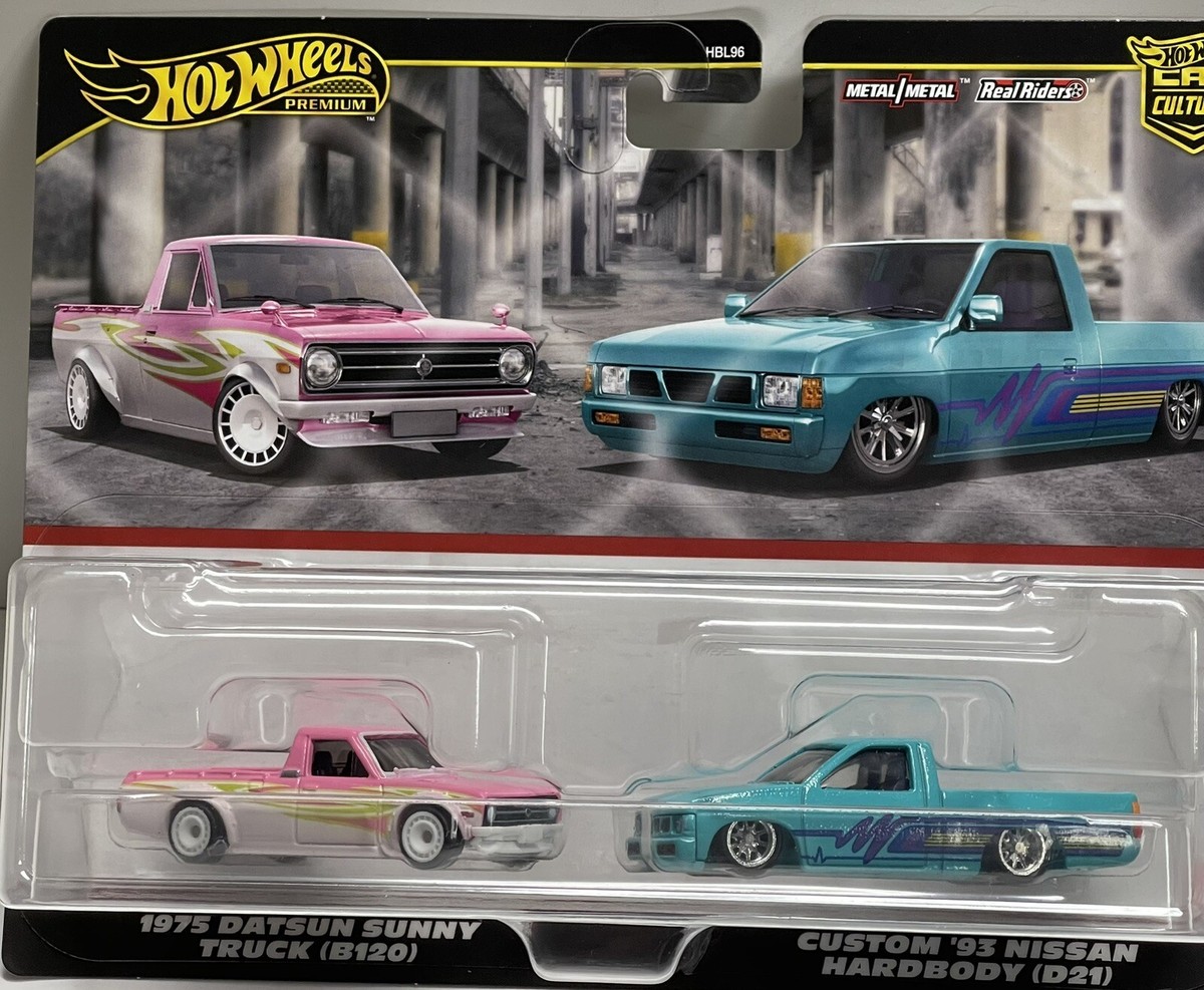 Hot Wheels 2 Pack 1975 Datsun Sunny Truck B120 & Custom '93 Nissan