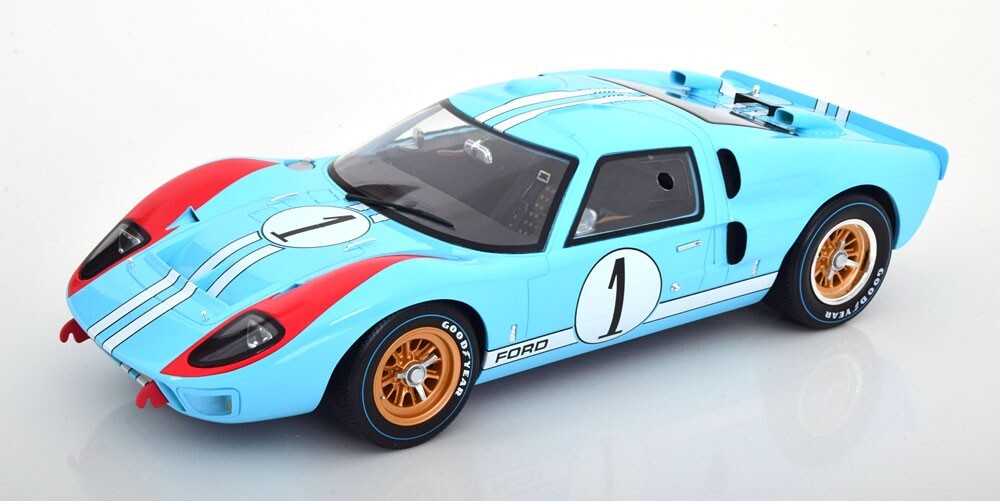 1966 FORD GT40 MK2 #1 LIGHT BLUE Ken Miles 2nd LeMans 24 1/12