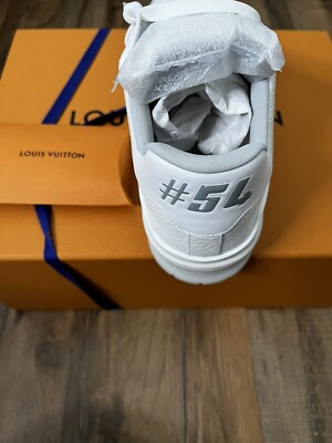 Size 8.5 - Louis Vuitton Trainer White Silver Grey for sale online