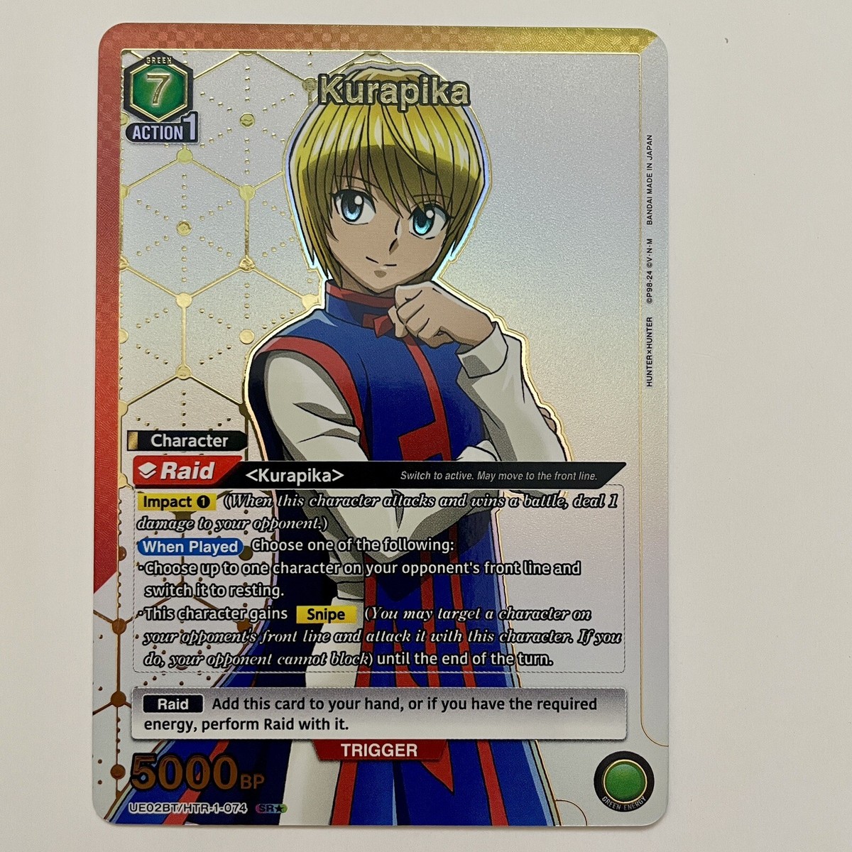 Kurapika UE02BT/HTR-1-074 SR* Alt Art Card Union Arena Hunter X