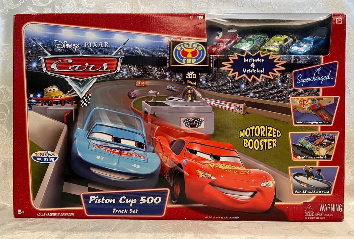 Disney Pixar Cars PISTON CUP 500 TRACK SET SUPERCHARGED McQueen