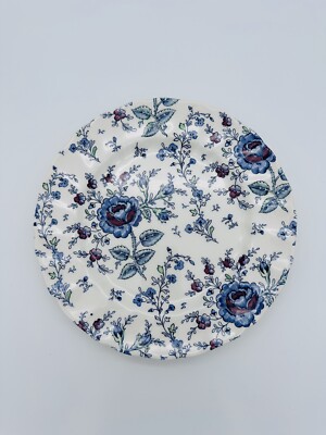 Johnson Brothers Rose Chintz Blue Pattern Dinner Plate 9.75