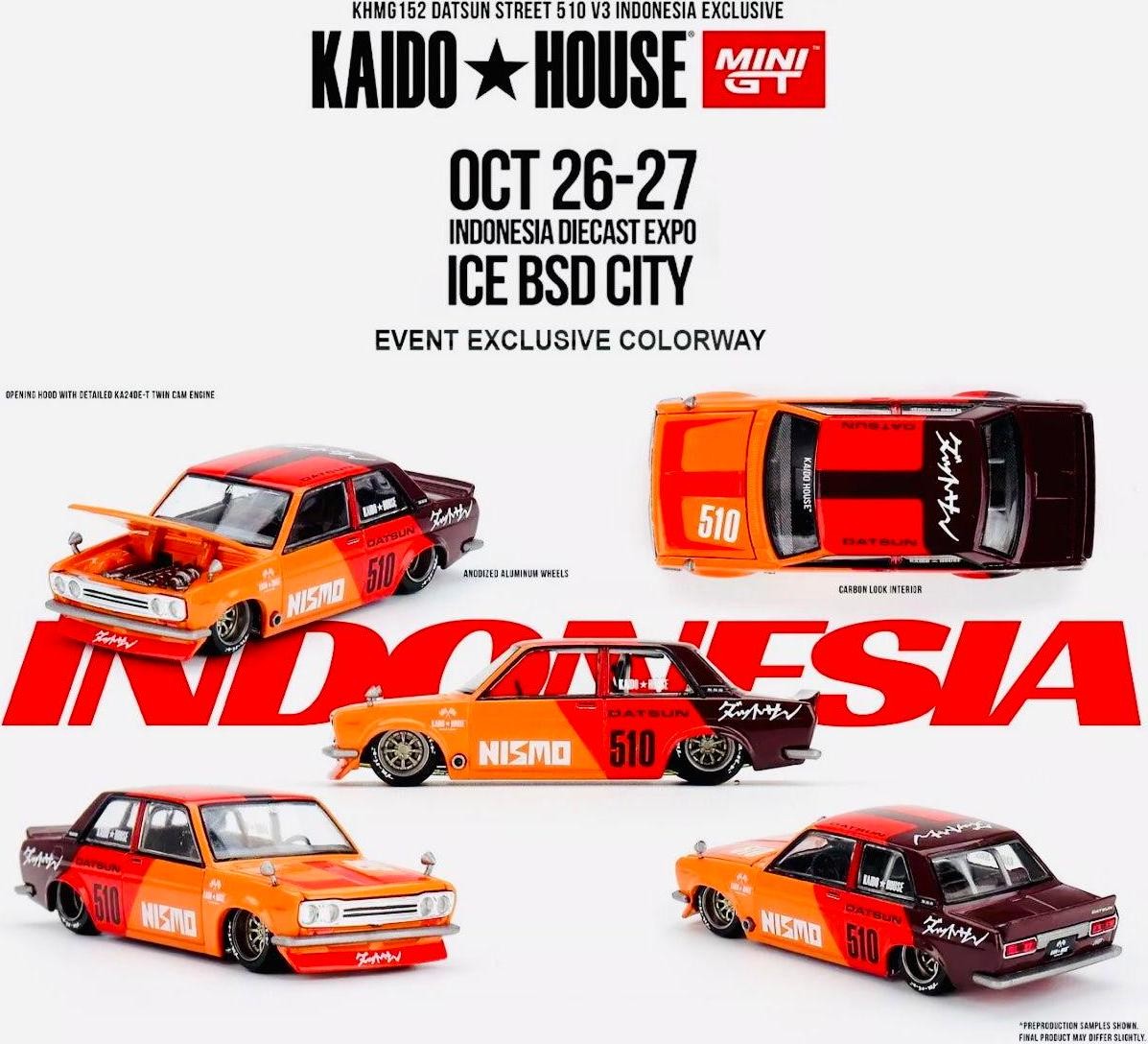 Mini GT x Kaido House Collab Indonesia 2024 Expo Exclusive Datsun