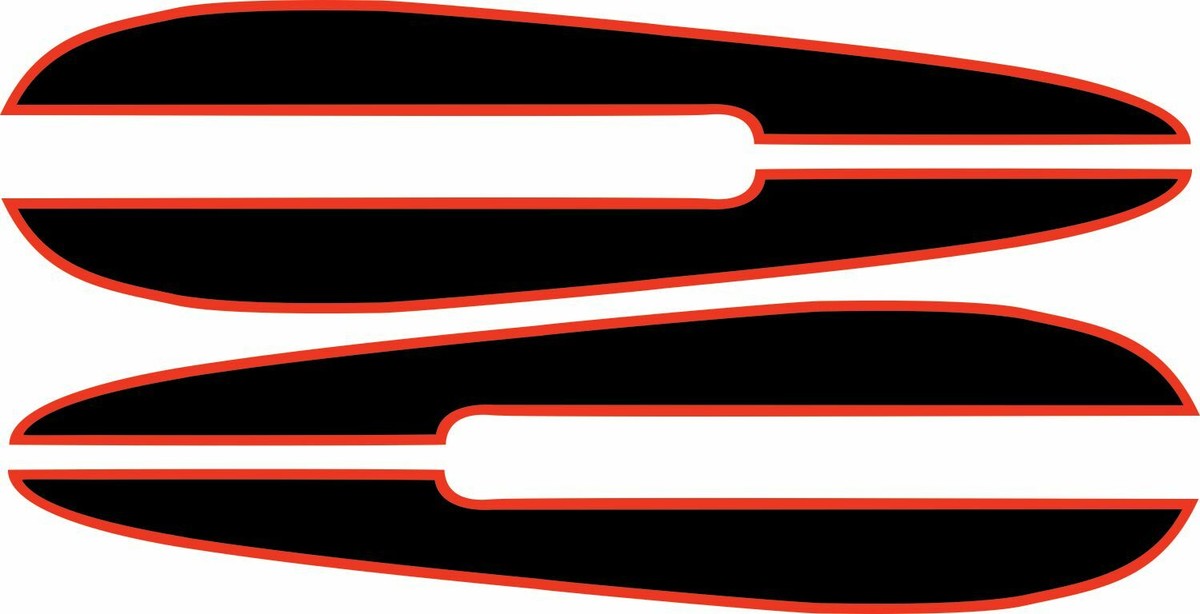 1972 FX FXE Super Glide BLACK with ORANGE Trim decal for Harley