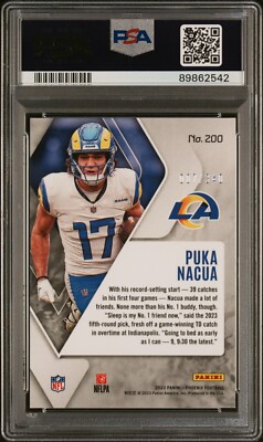 Puka Nacua Rams 2023 Panini Phoenix Fire Burst Rookie /340 #200