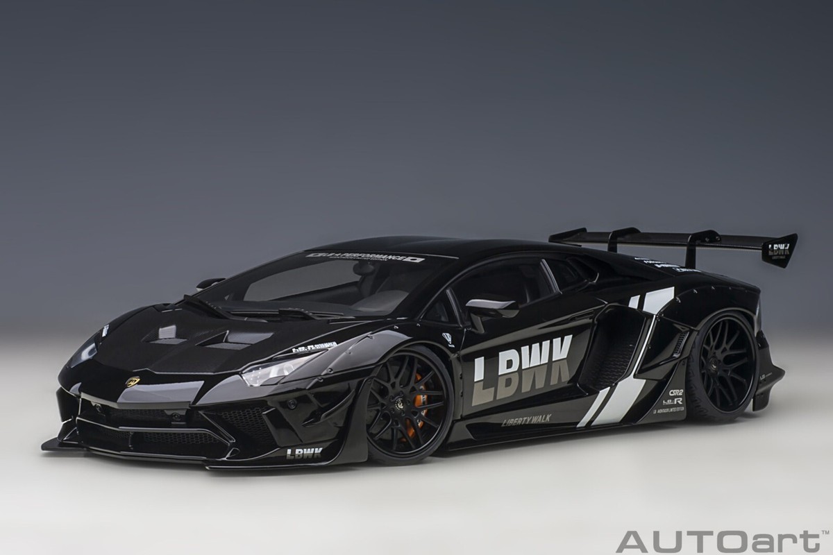 LIBERTY WALK LB-WORKS LAMBORGHINI AVENTADOR LBWK LIVERY 1:18 by
