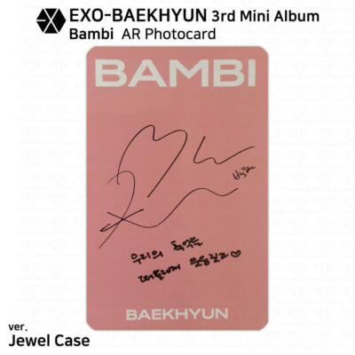 EXO Baekhyun 3rd Mini Album Bambi Official Photocard Photo Card AR