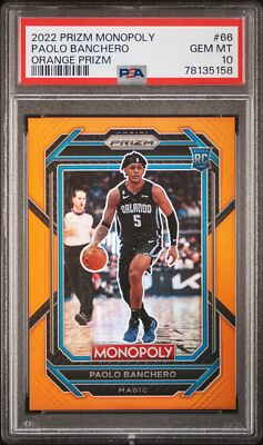 2022 PANINI PRIZM MONOPOLY ORANGE PRIZM PAOLO BANCHERO ROOKIE RC