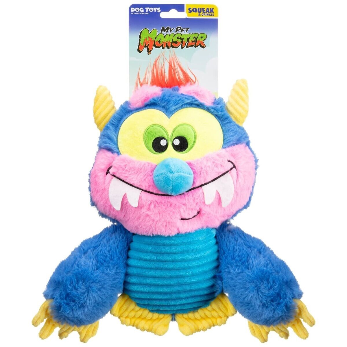 NEW Hasbro My Pet Monster Squeak & Crinkle Dog Toy RARE CUTE