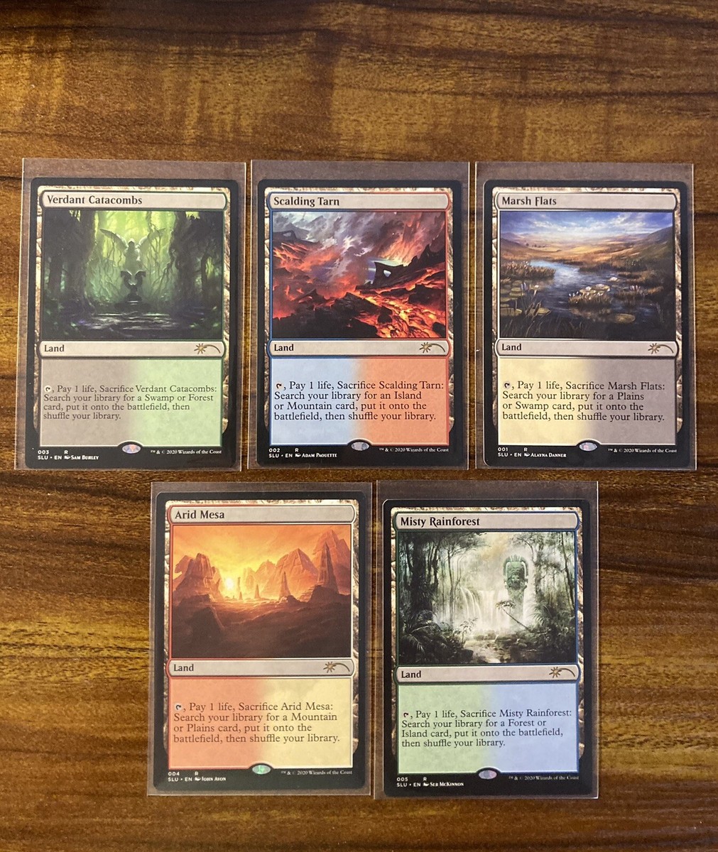 MTG✨Secret Lair ENEMY Sac/Fetch LANDS Set✨SLU Edition #1 MINT