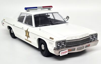 KK 1/18 Dodge Monaco 1974 Hazzard County Police Diecast Model Car