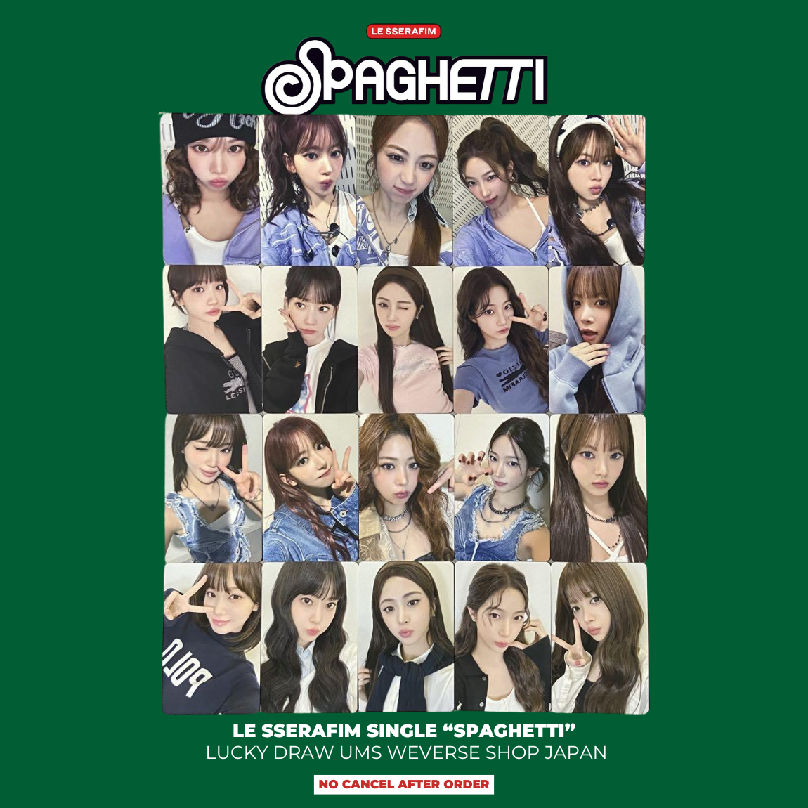 LE SSERAFIM SPAGHETTI PRE-ORDER OFFICIAL UMS WEVERSE SHOP POB