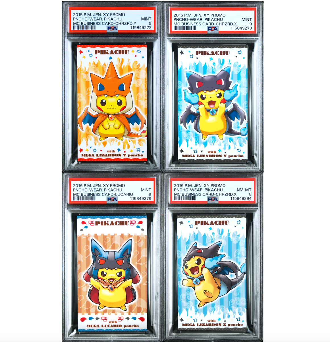 PSA 9 8 Pokemon Poncho Pikachu Charizard X Y Promo Japanese