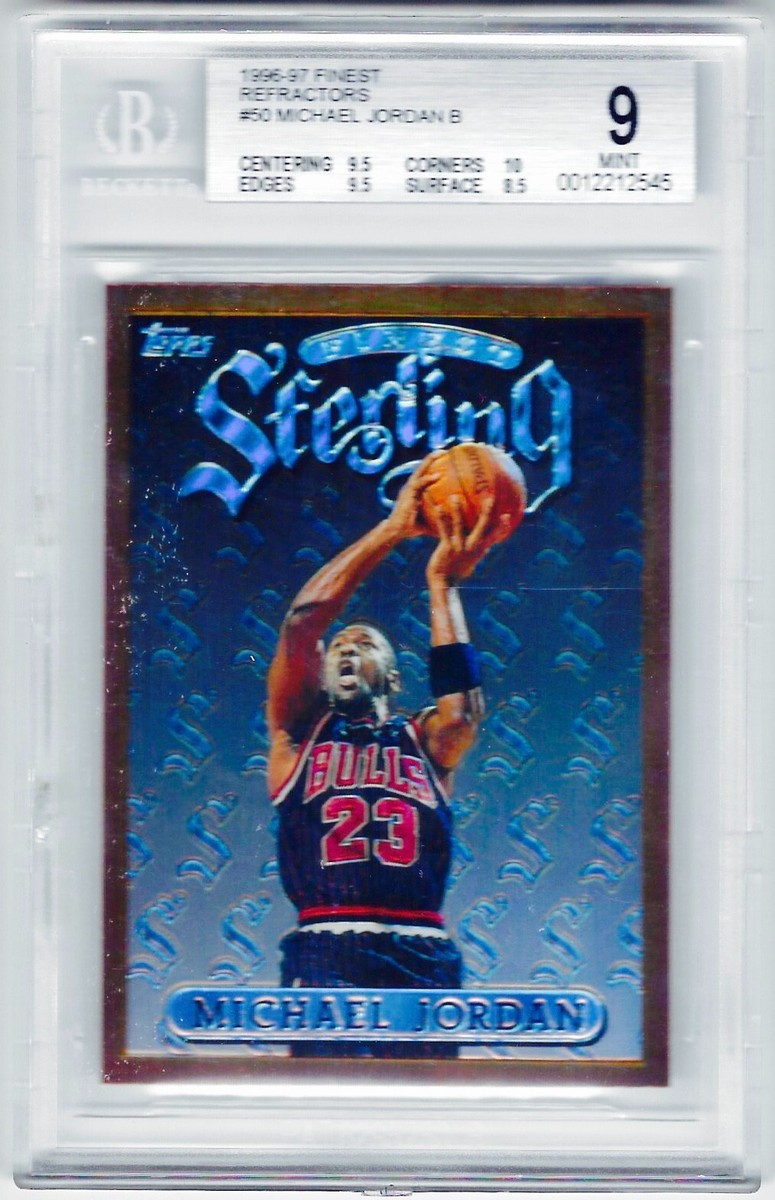1996-97 TOPPS FINEST REFRACTORS STERLING MICHAEL JORDAN #50. *BGS