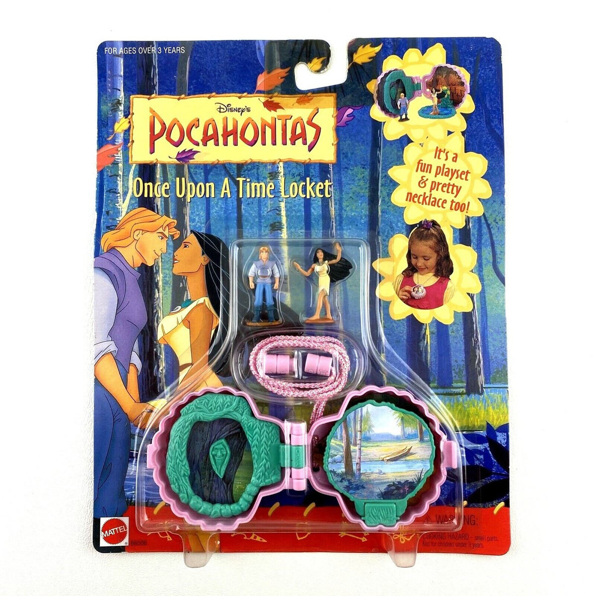 Disney's Pocahontas Once Upon A Time Locket Necklace Play Set New