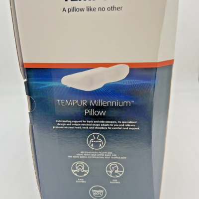 TEMPUR Millennium Neck Pillow Genuine Memory Foam Large White