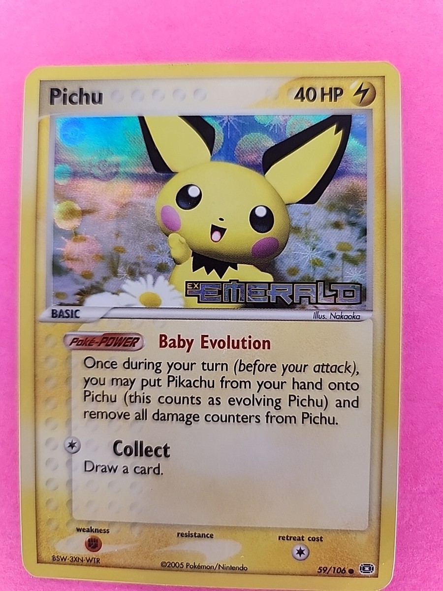 Pichu Pokemon EX Emerald Holo Pokemon Card WOTC NM | eBay