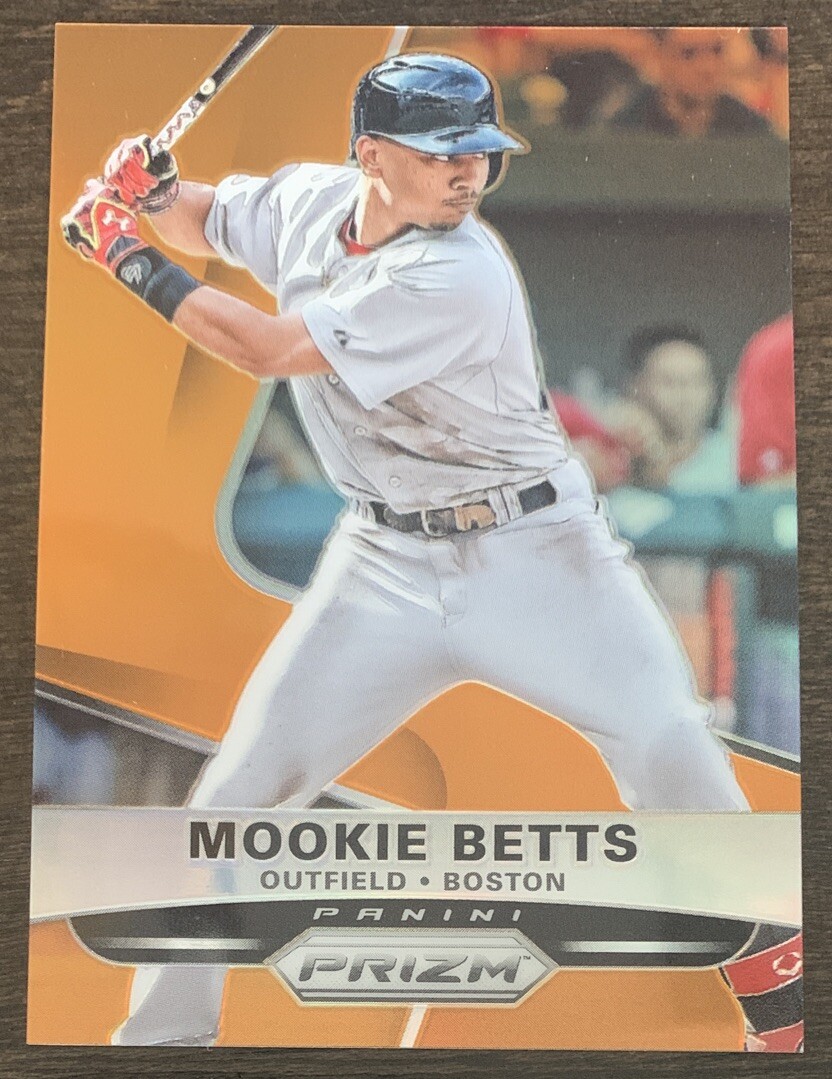 Mookie BETTS🔥2015 Panini Prizm Orange Refractor #122 9/60 Red Sox