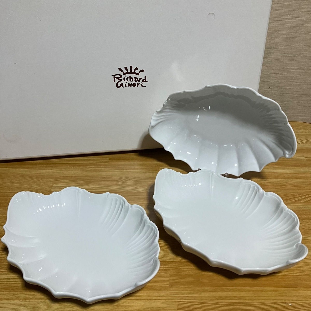 Richard Ginori Vecchio White Plate & Dish Set of 6 Pieces with Box