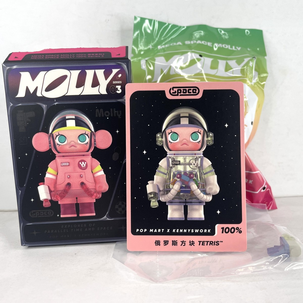 POP MART 100% Mega Space Molly Series 3 Confirmed Figure Toy Doll
