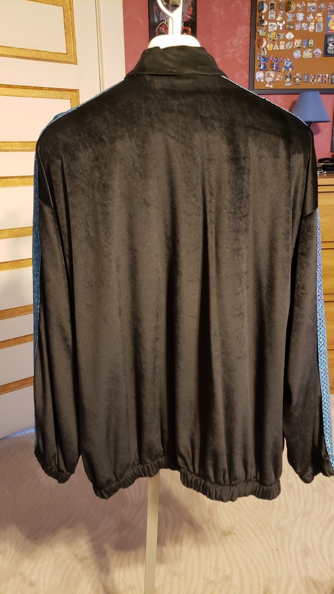 Vintage 90's KORN Jacket Black Velour Sequin Giant XL | eBay