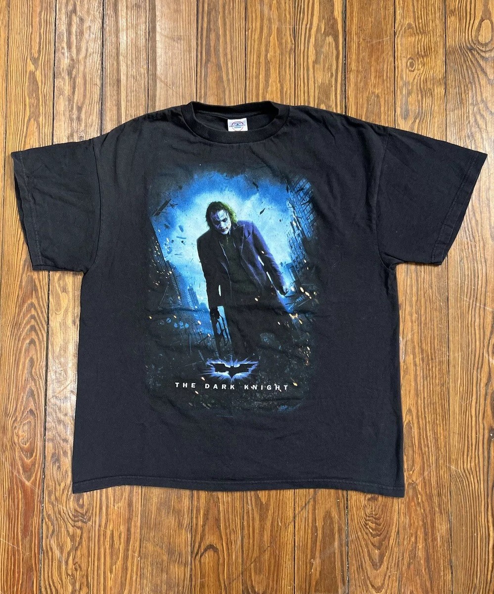 Vintage The Dark Knight Batman Movie T-shirt 2008 Joker Heath