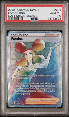 Pokemon - Fantina - PSA 10 Gem Mint - Lost Origin - Full Art