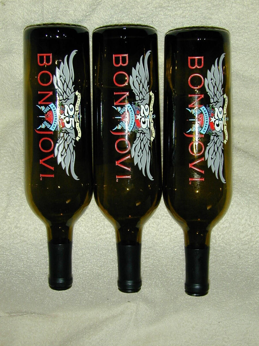 3) BON JOVI 25th Anniversary Bottles LIMITED EDITION sold 