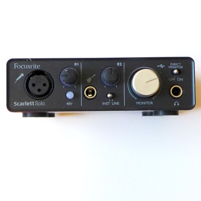 Focusrite Scarlett Solo Compact (1st Gen) USB Audio Interface Mic