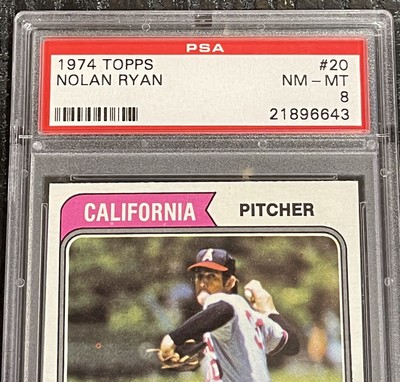 1974 Topps NOLAN RYAN PSA 8 ビンテージ MLB
