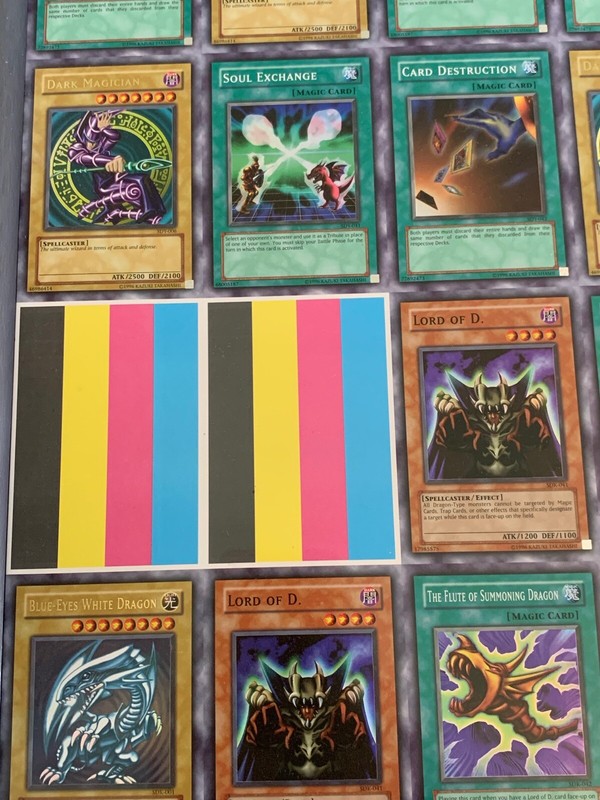 Yugioh 2002 Starter Deck Yugi + Kaiba Factory UNCUT SHEET Blue