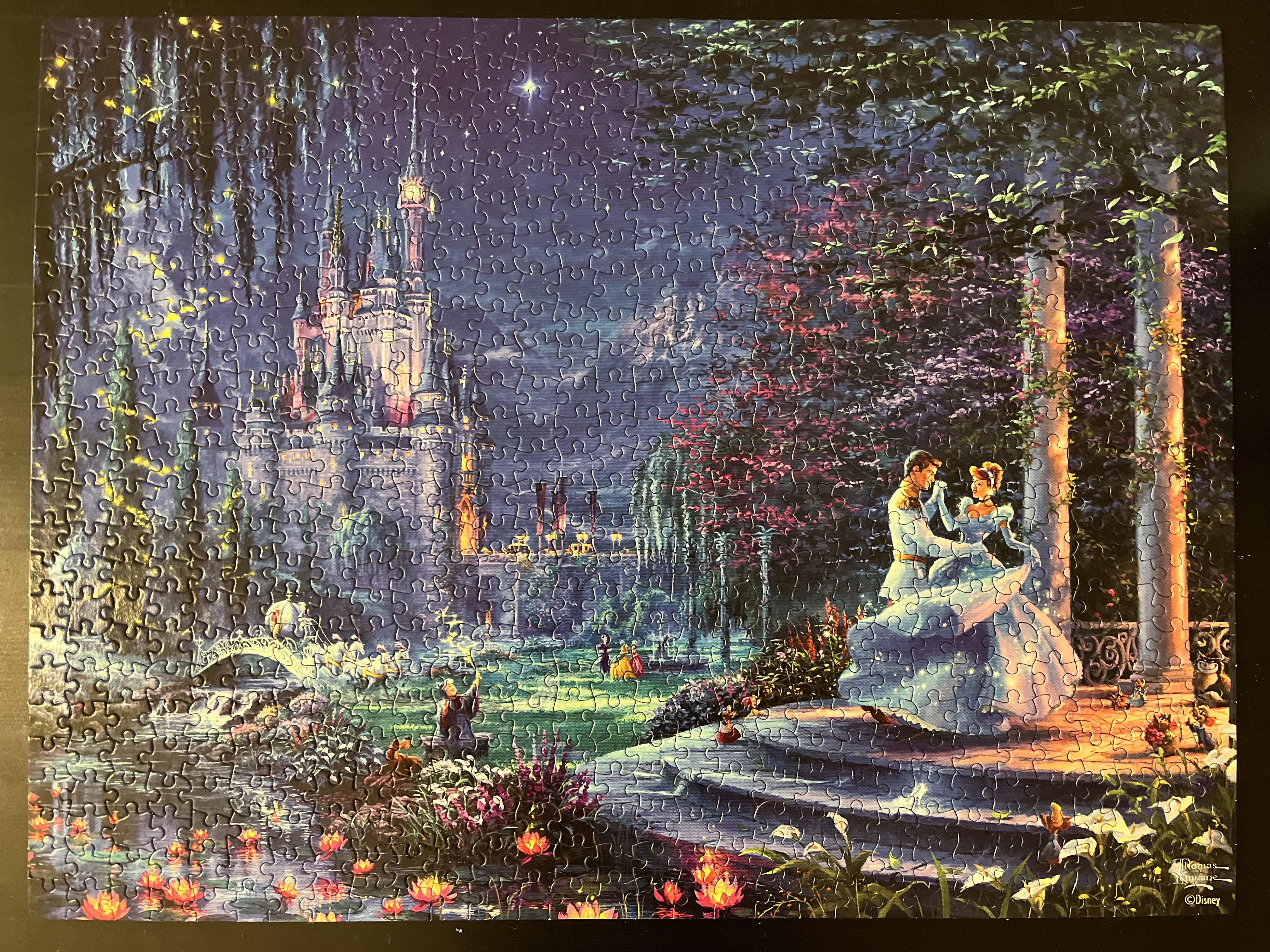 Thomas Kinkade Cinderella Dancing in the Starlight, 750pc. Just