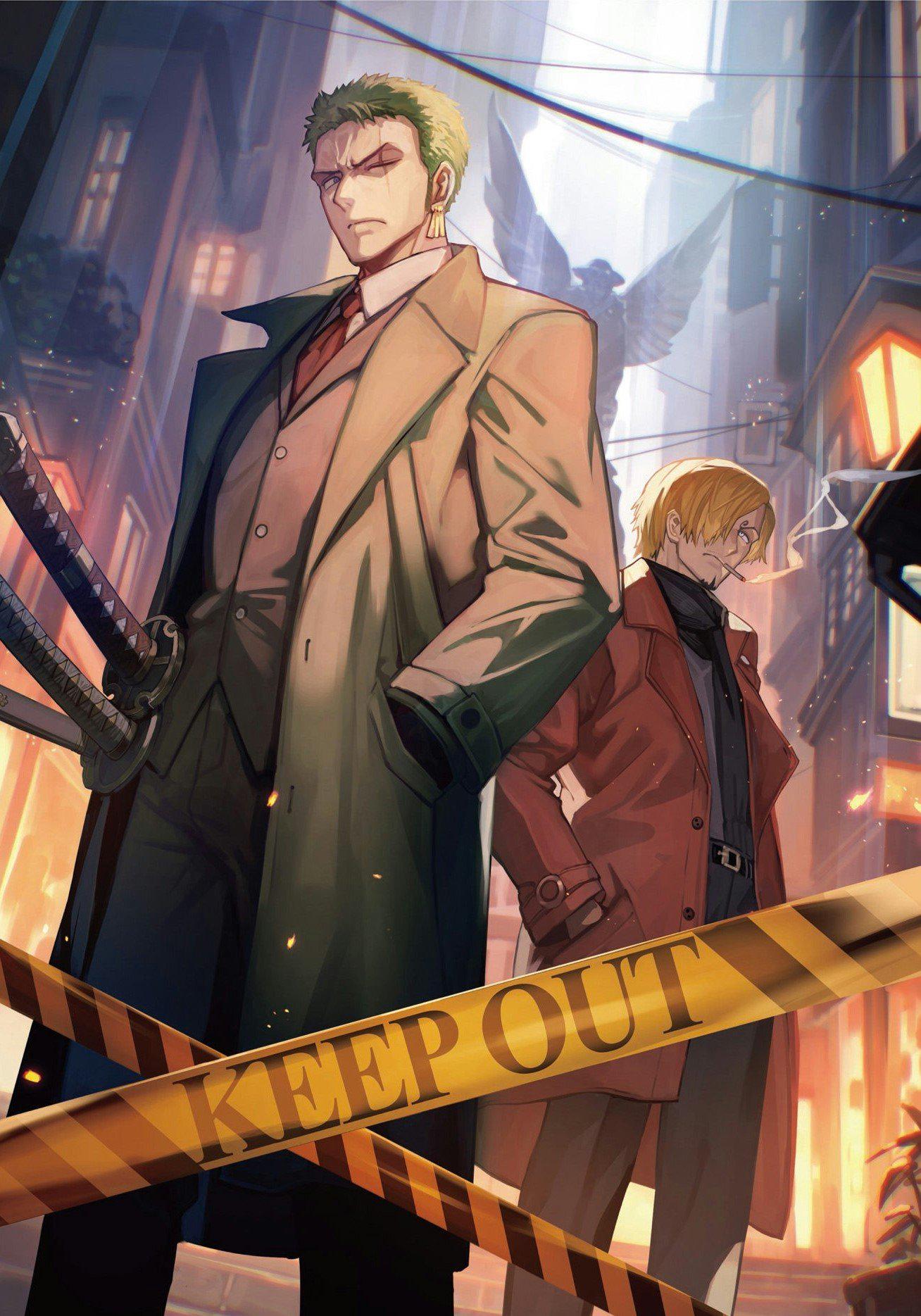 新しい公式のゾロとサンジのアートワーク、新しいワンピースマガジン