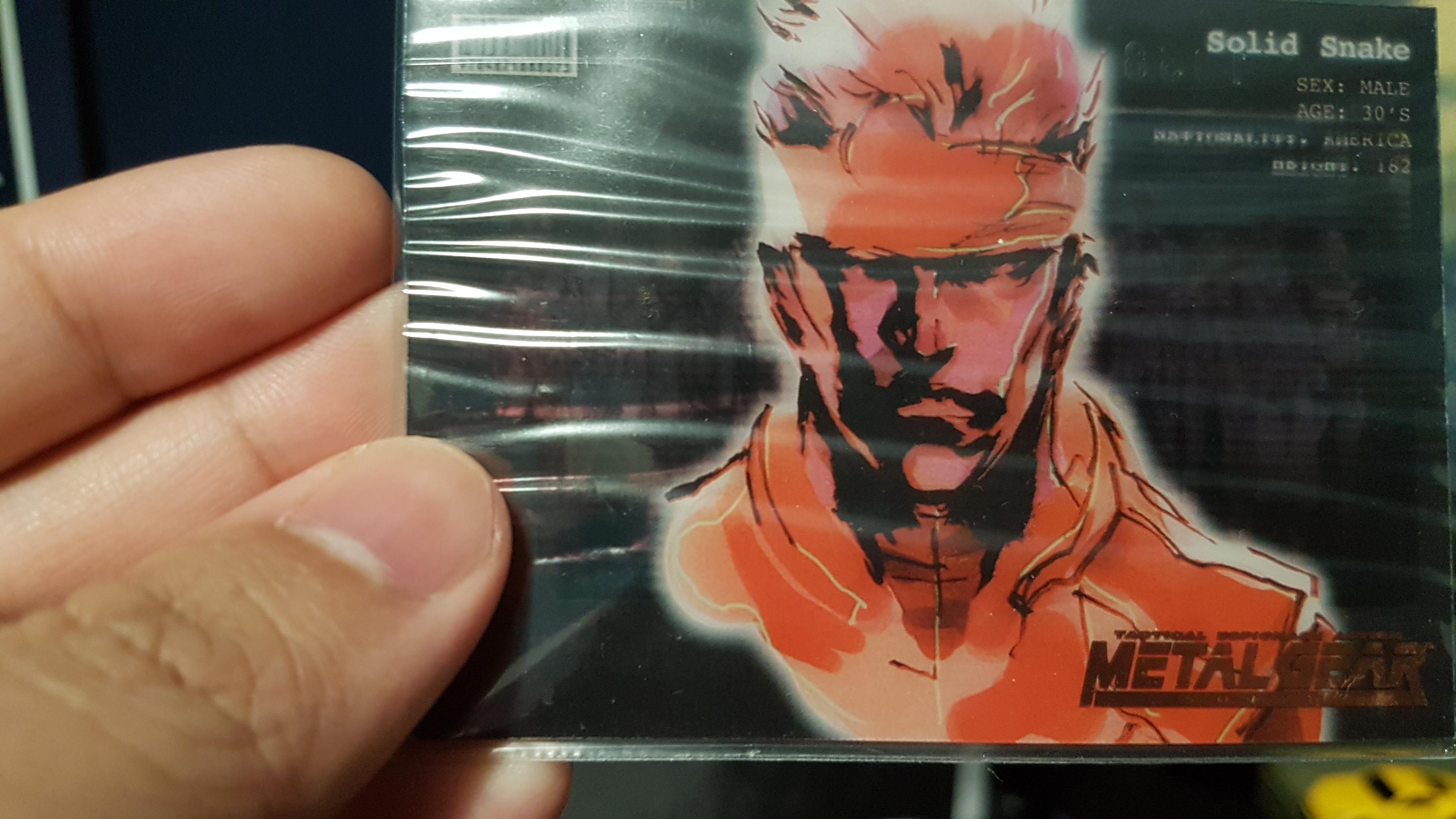 019 Solid Snake Metal Gear Solid Trading card Plastic Back serial