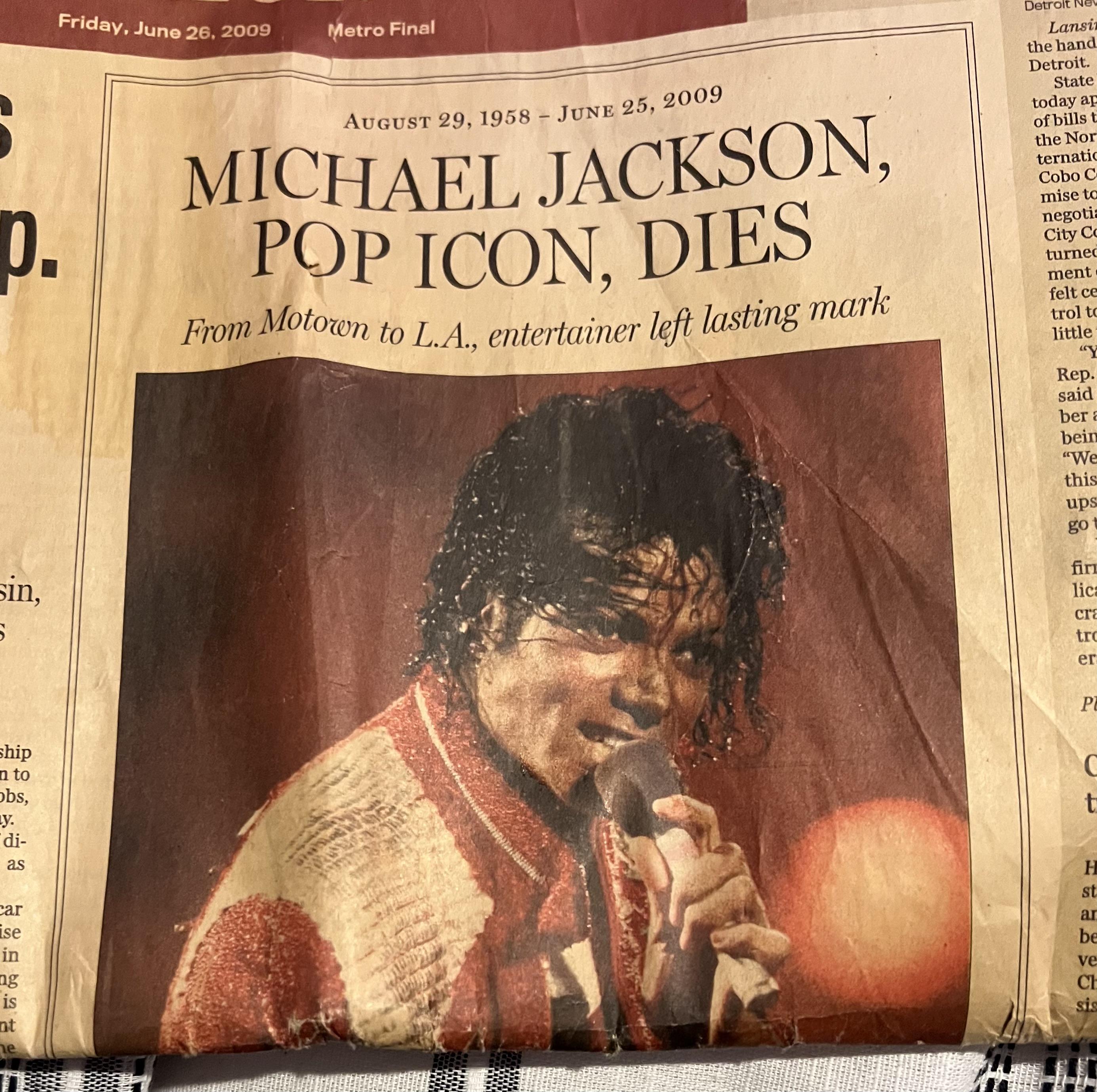 みんなこれ好きかなと思って: これは2009年のマイケル・ジャクソンの死