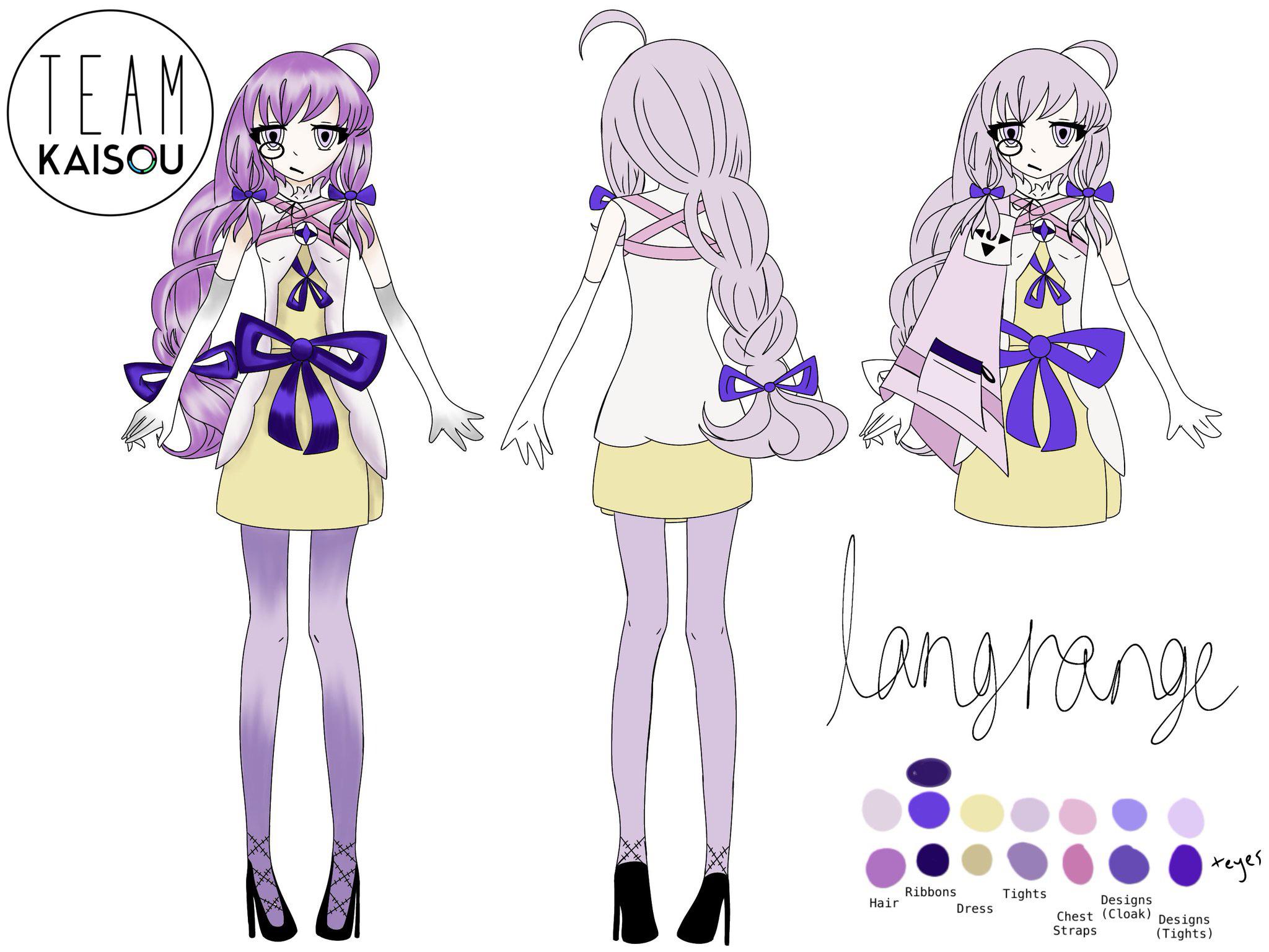 ラグランジュのモデルシートだよ！ : r/arcaea